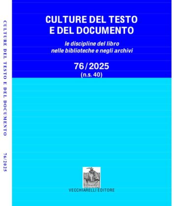 Il Sextante. L’avventura editoriale di Mariapia Ciaghi in uno scritto di Tuveri su Culture del Testo e del Documento (n. 76 del 2025, Vecchiarelli editore)